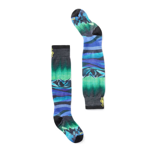 Smartwool Junior Ski Zero Cushion Aurora Flash Print OTC Socks
