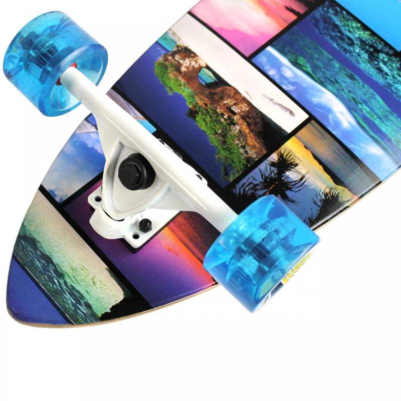 Keystone Skate Paradise Kicktail Island Life – Vibrant, High-Performance Kicktail Longboard for Carving & Cruising