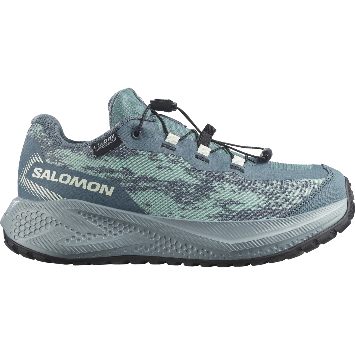 Salomon Aero GRVL Waterproof Kids' - Stormy Weather / Lichen