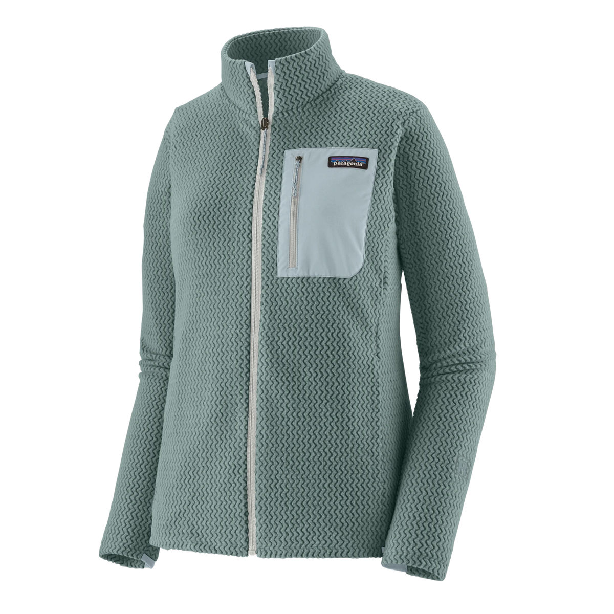 Patagonia Women’s R1® Air Jacket – Lightweight Breathable Full-Zip Fleece - BLUE SAGE