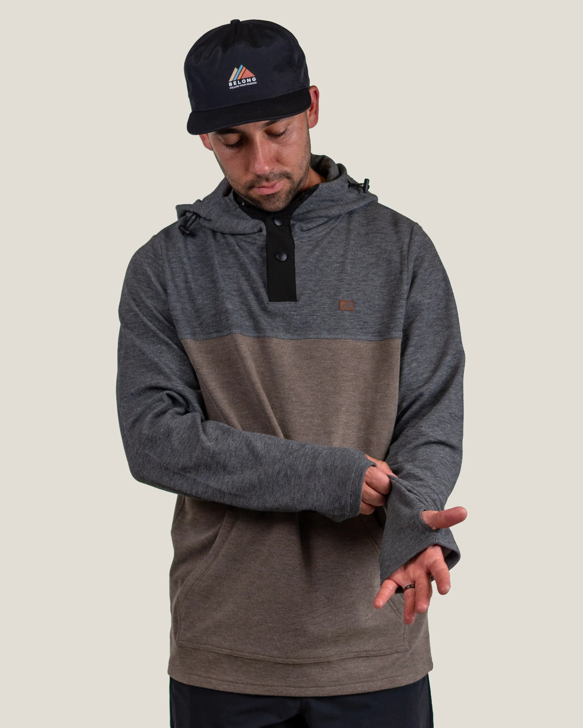 Belong Powell Fleece Hoodie Men's Vintage Ash