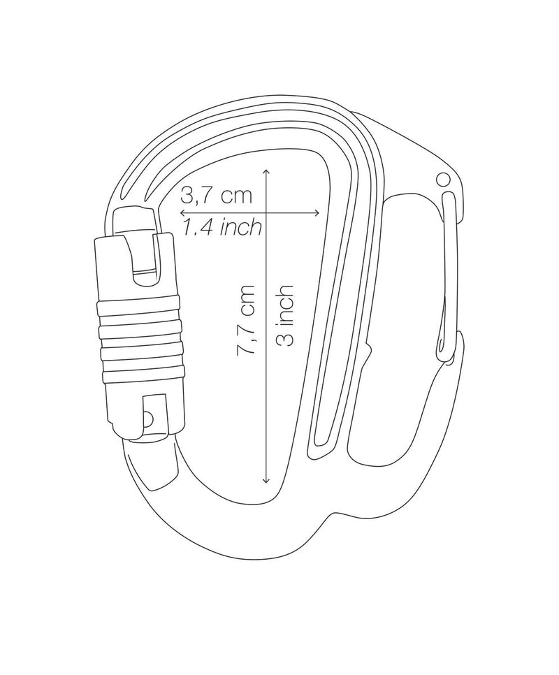 Petzl Freino Carabiner with Friction Spur for Descenders | Carabiner with Friction Spur and Automatic Locking for Enhanced Descent Control