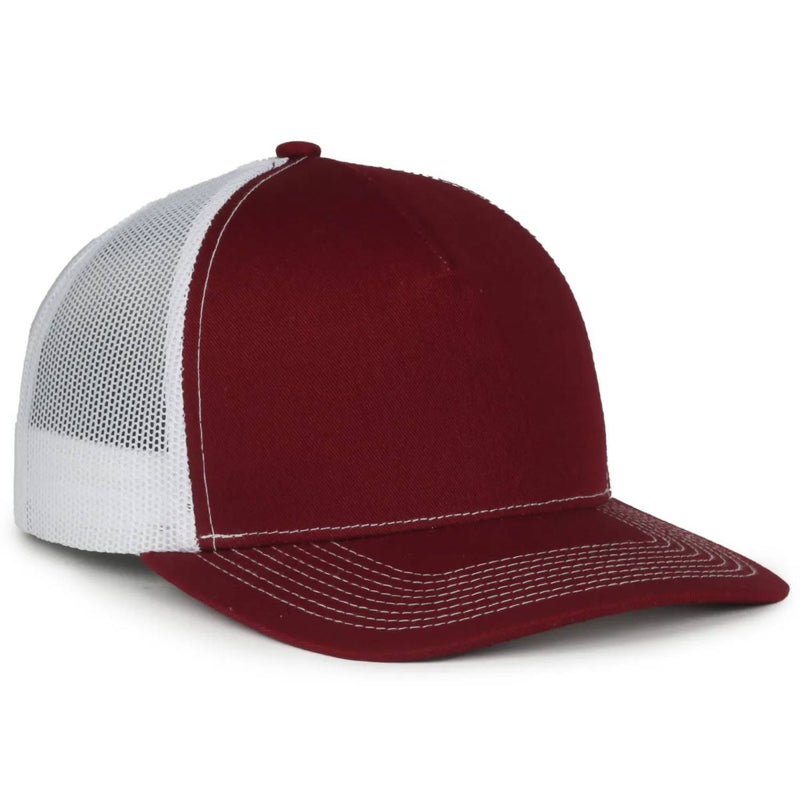 Outdoor Cap 571 Premium 5-Panel Trucker Cap – Modern Design with Chino Twill Front & Mesh Back