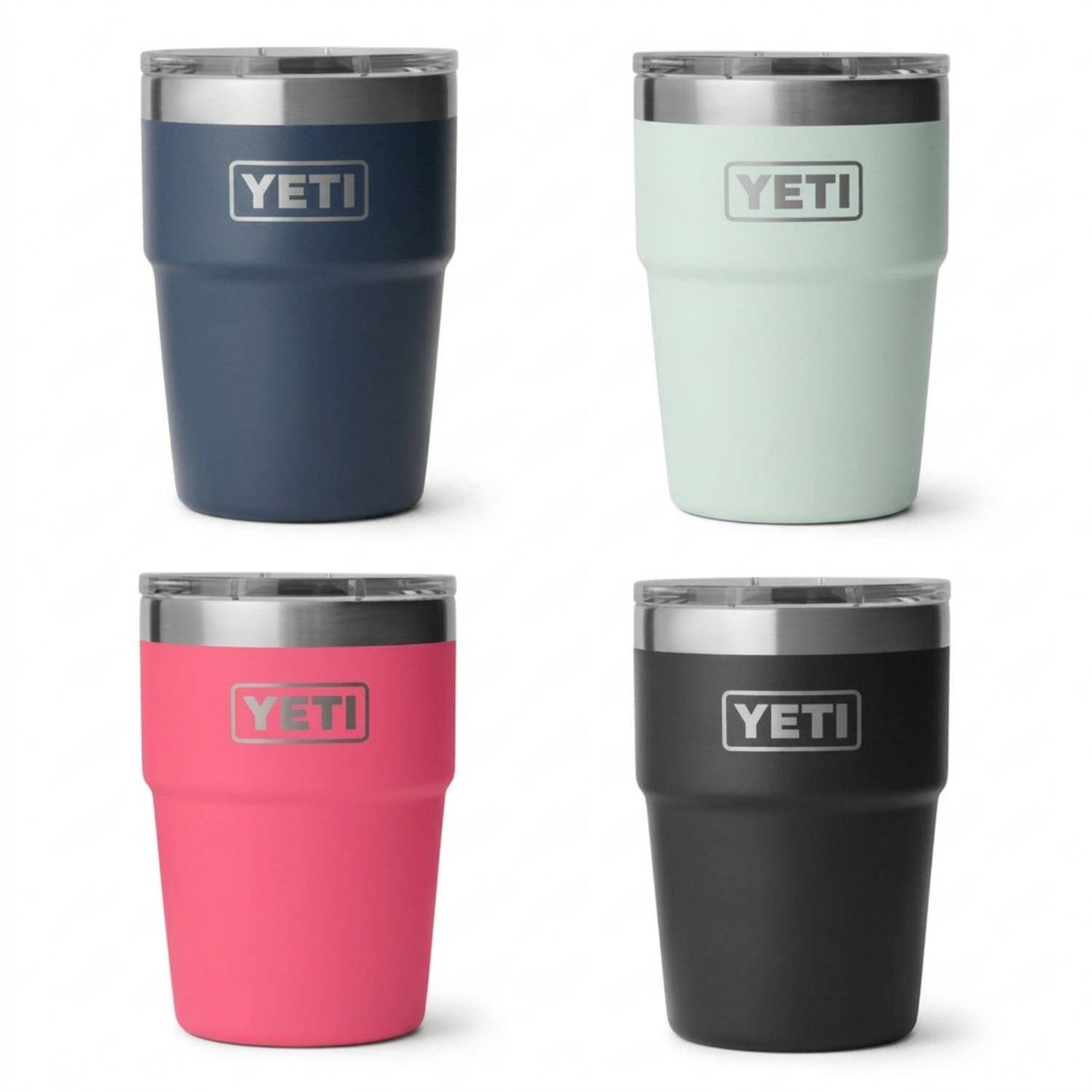 YETI Rambler 16 oz Stackable Mug with MagSlider Lid – Durable, Vacuum‑Insulated Stainless Steel Cup for Coffee, Tea & On‑the‑Go Drinks