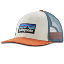 Patagonia P-6 Logo LoPro Trucker Hat – White with Redtail Rust