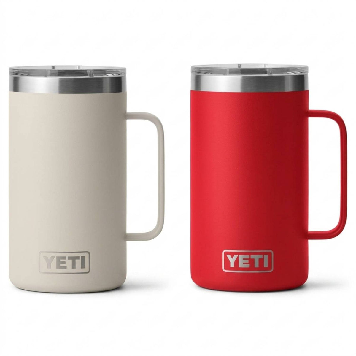 YETI Rambler 24 oz Mug with MagSlider Lid – Large, Vacuum‑Insulated Stainless Steel Mug for Coffee, Cold Drinks & All‑Day Hydration