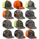 OTTO CAP® 171-1293  - Mossy Oak Camouflage 6 Panel Low Profile Mesh Back Trucker Hat