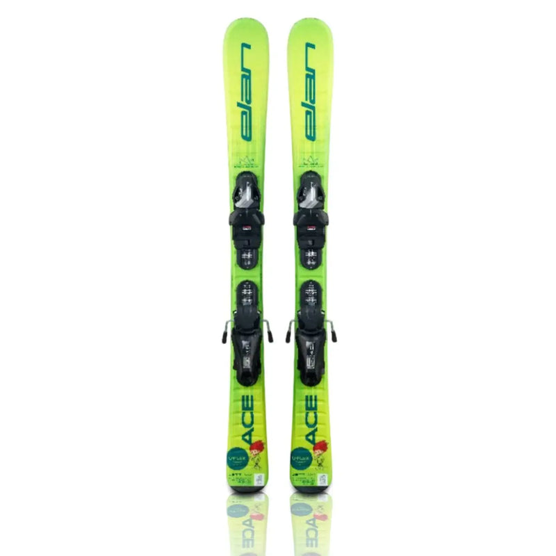 Elan Jett Jr Skis + EL 4.5 Binding System - Kids' 2025 | Revolutionary Junior Skis with U-Flex Technology for Accelerated Learning and Flexibility