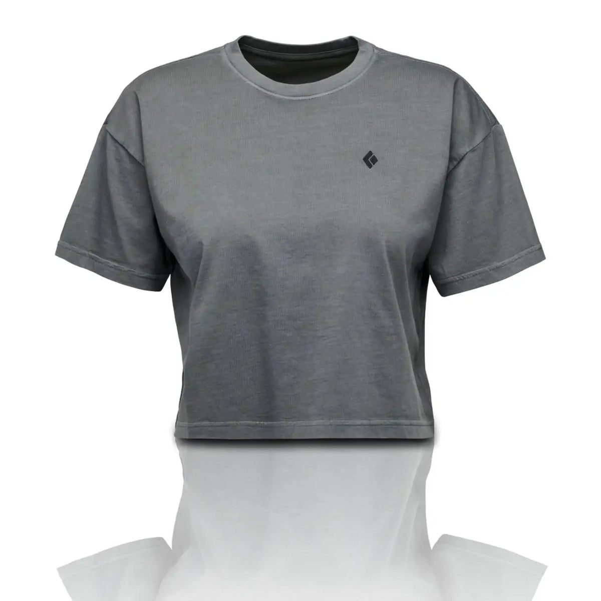 Black Diamond Women's Diamond Crop Short Sleeve T-Shirt – 100% Organic Cotton, Relaxed Fit Everyday Tee