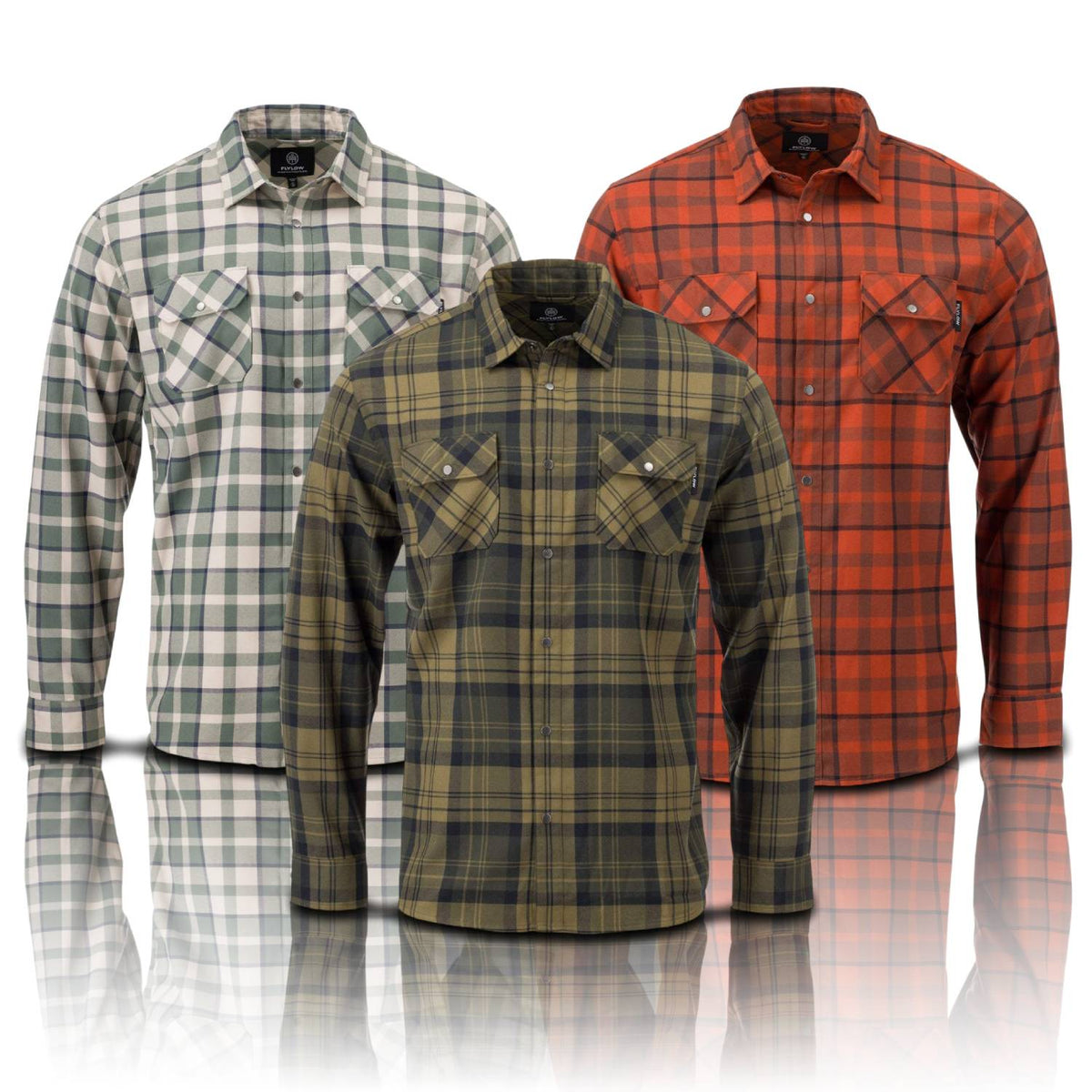 FlyLow Men's Handlebar Temperature Regulating Midlayer Tech Flannel