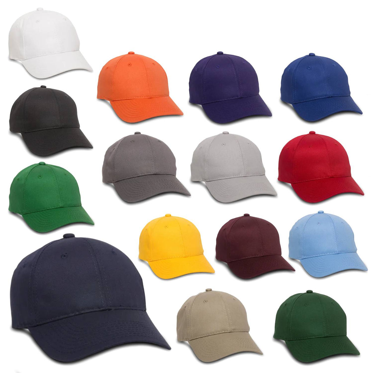 Outdoor Cap GL-271 Cotton Twill Hook and Loop Hat – Structured Mid-Low Crown Cap with Pre-Curved Visor