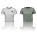 Black Diamond Women's Faded Crop Short Sleeve Tee – Organic Cotton & Relaxed Fit