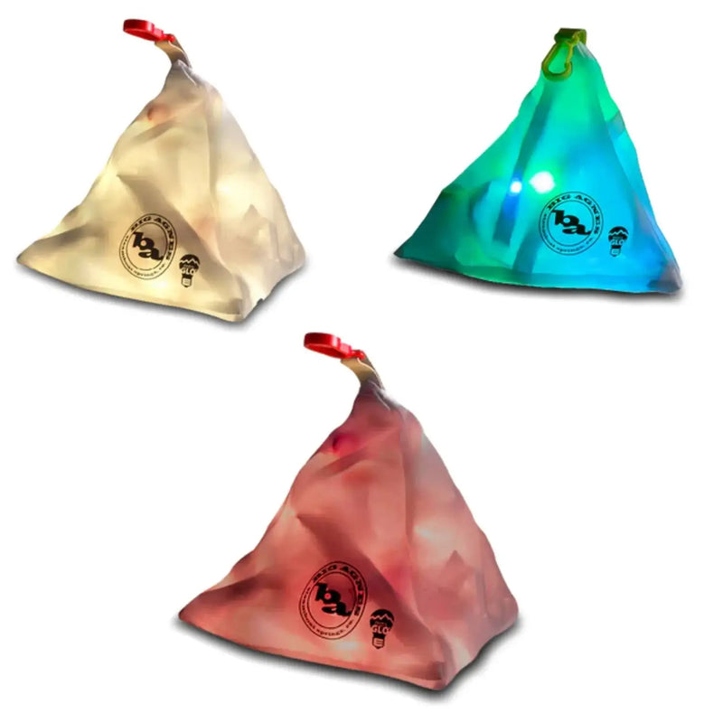 Big Agnes mtnGLO Tent & Camp Lights – LED Light Strand with Lantern Case – Red, White, or Blue/Green