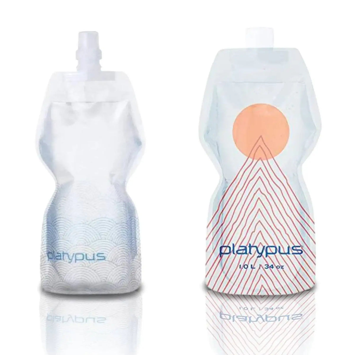 Platypus SoftBottle Flexible Water Bottle with Closure Cap, Platy Logo, 1.0-Liter