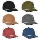 Outdoor Cap 602 Mid Crown Structured Rope Cap – Brushed Cotton Twill with Snapback Closure