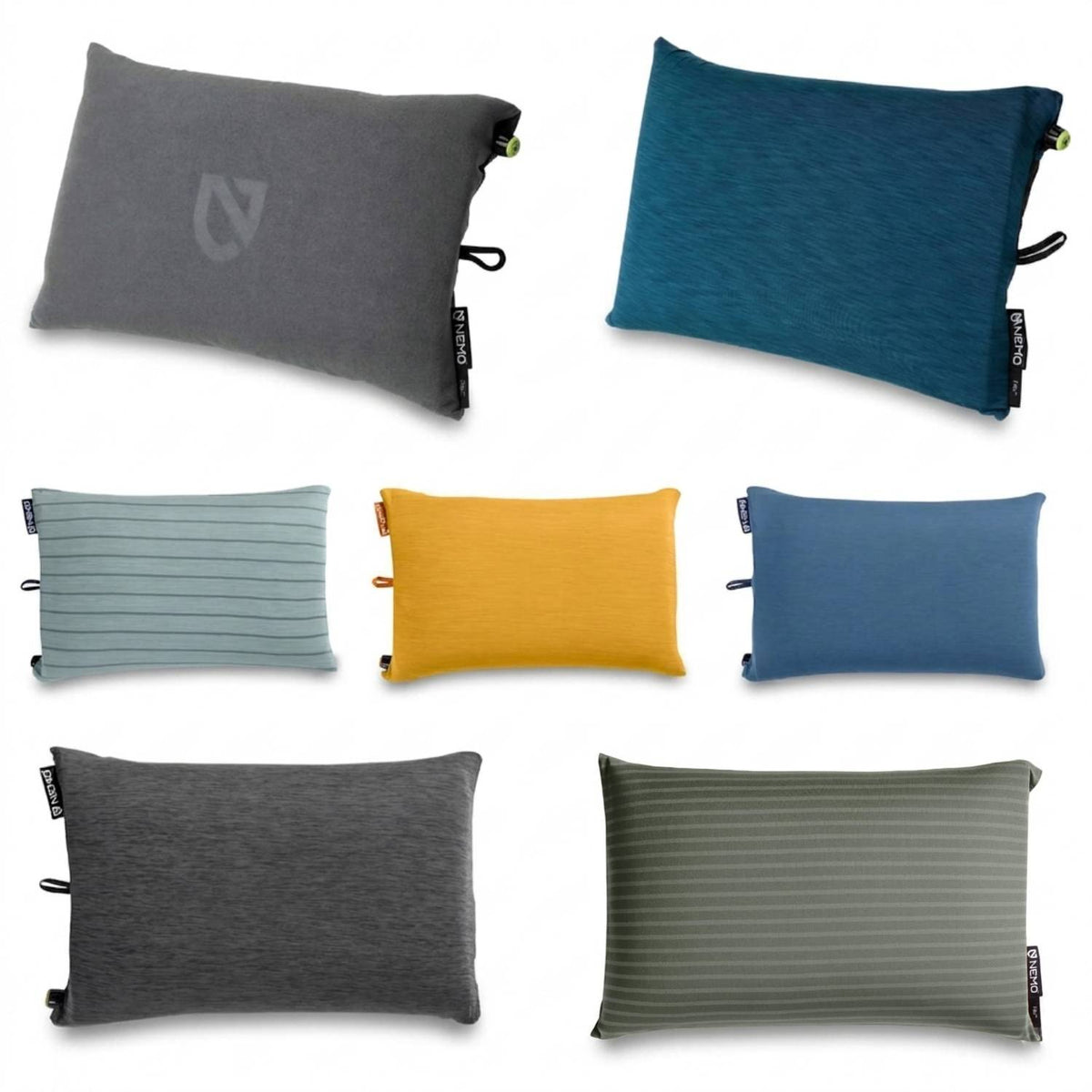 Nemo Fillo Backpacking & Camping Pillow | Soft Inflatable Travel Pillow with Integrated Stuff Sack