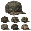 Outdoor Cap 550 Camo Performance 5-Panel Trucker Hat – High Crown Structured Cap with Moisture-Wicking Sweatband & Visor Cord