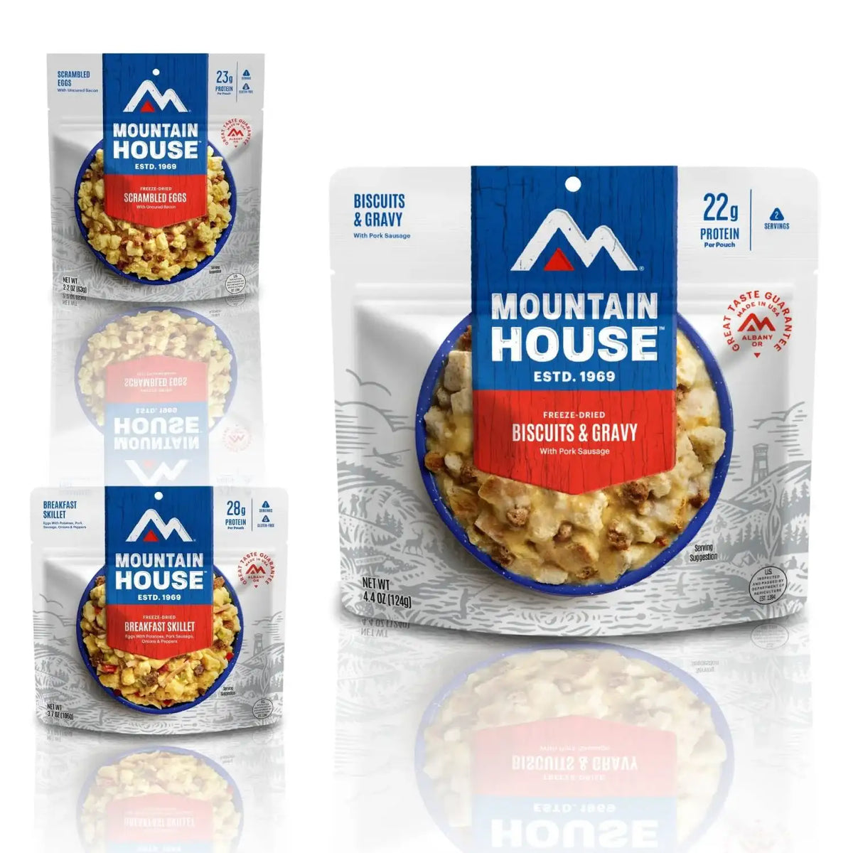 Mountain House Breakfast Skillet | Freeze-Dried Meal with Hash Browns, Sausage, Veggies & Scrambled Eggs | High-Protein Camping & Emergency Food