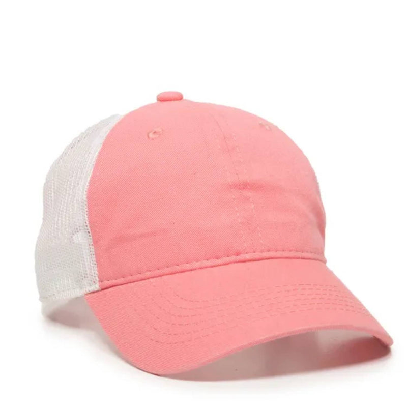 Outdoor Cap FWT-130 Garment Washed Trucker Hat – Unstructured Low Crown, Mesh Back, Adjustable Closure