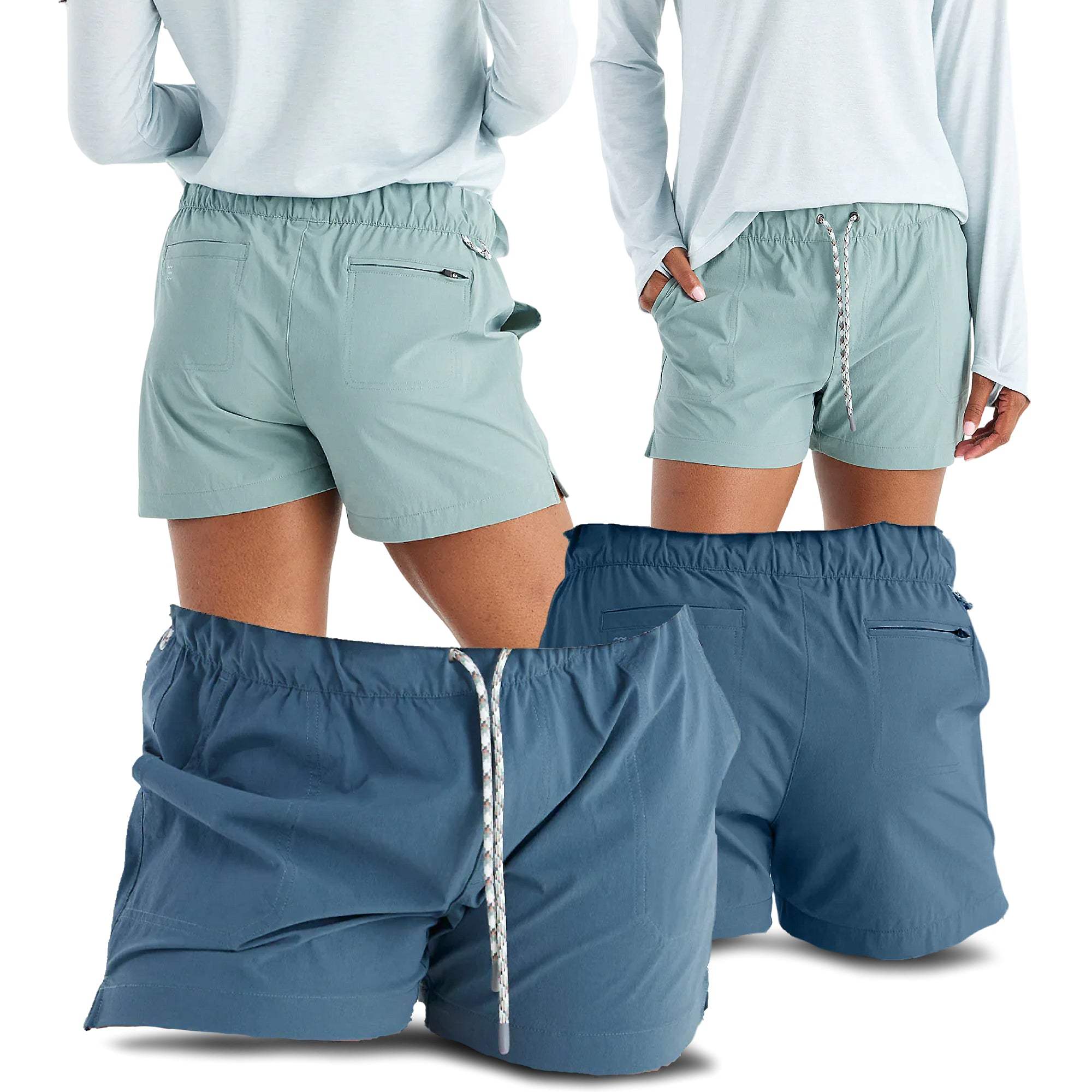 Free Fly Women s Latitude Short Elastic Waistband With Custom Drawstri free-fly-women-s-latitude-short-elastic-waistband-with-custom-drawstri