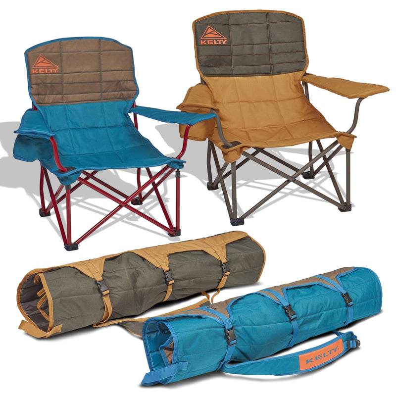 Kelty Lowdown Camping Foldable Chair Insulated Drink Holders