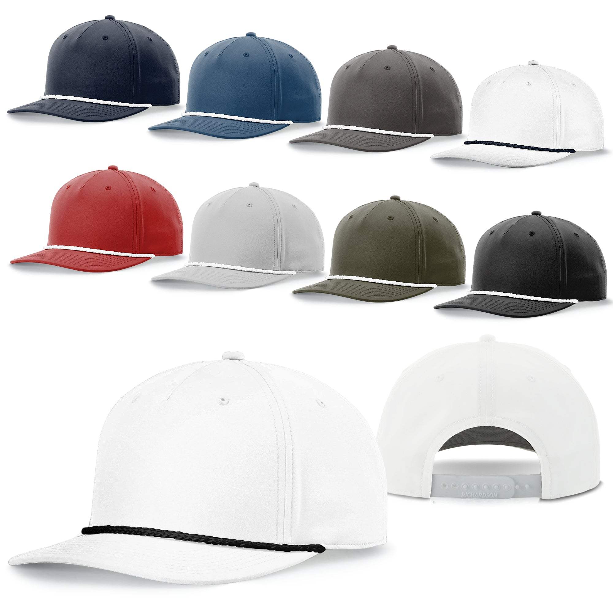 Richardson 258 Snapback Rope Hat Five Panel Classic Rope Cap ...