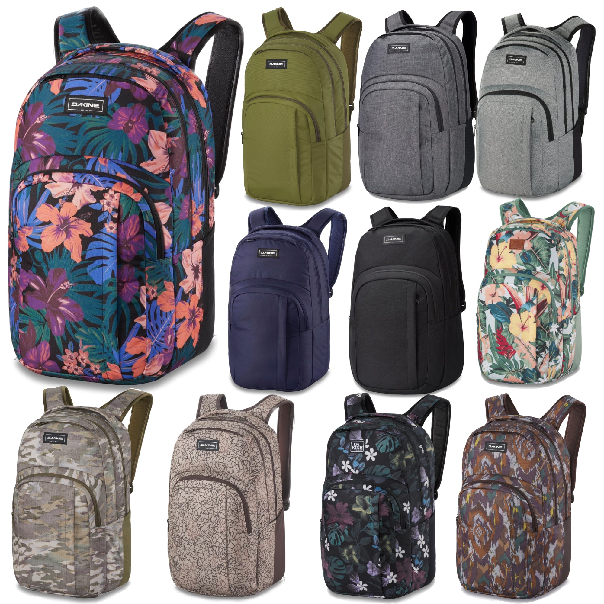 The Dakine Campus L 33L Backpack in Utility Green 2024