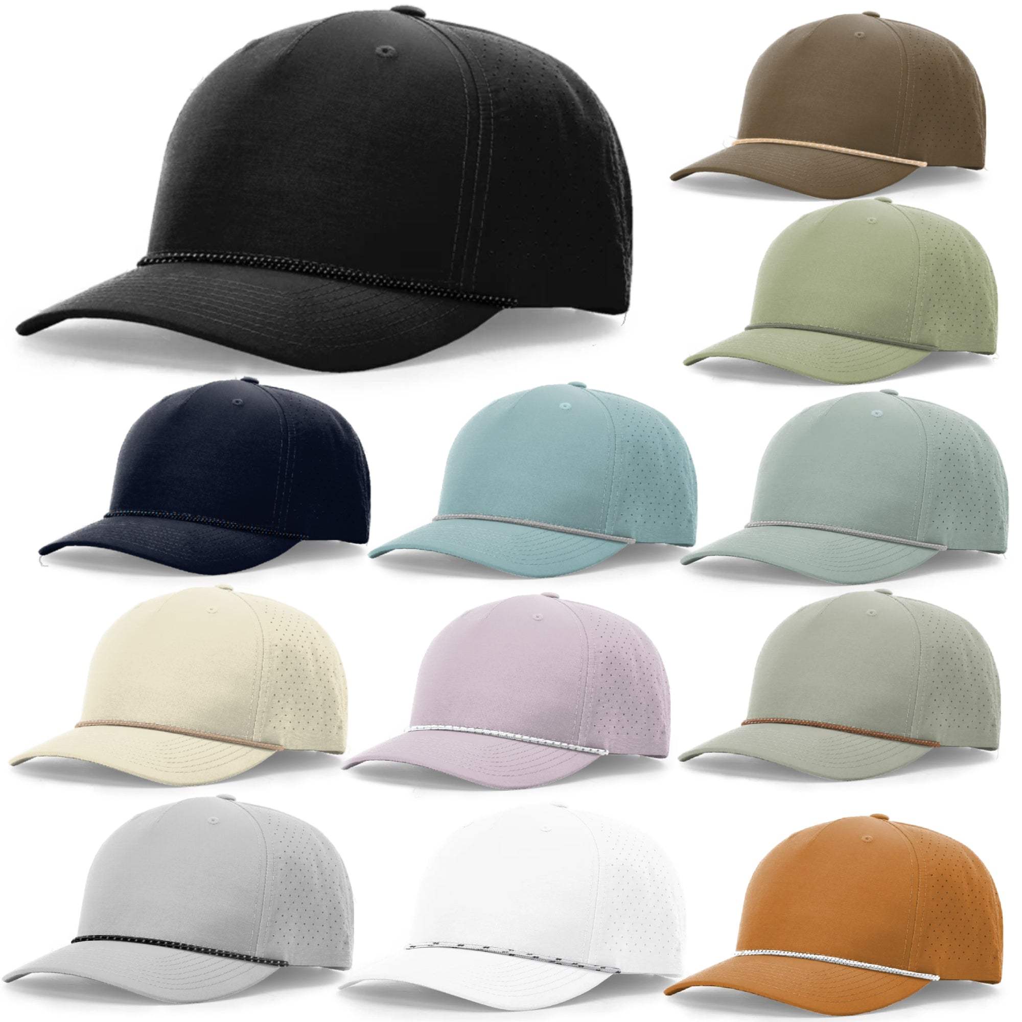 Richardson 355 Laser Perfed Performance Snapback Rope Cap Hat | Ridge ...