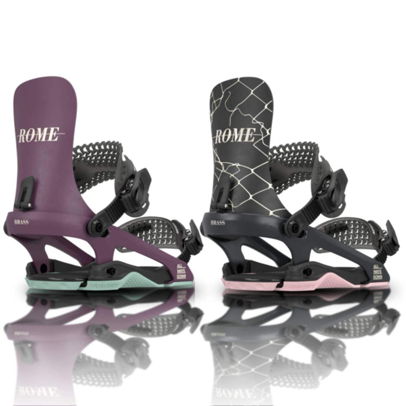 rome all mountain snowboards 2019 Rome Brass Snowboard Bindings - Women's 2025 | Responsive all-mountain elegance