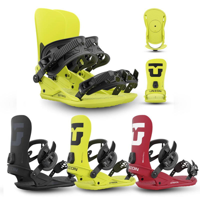 Union Strata Snowboard Bindings - Men's 2025 | Fan Favorite Freestyle Bindings: Soft, Surfy, and Shock-Absorbing for a Smooth Thrill on Any Terrain