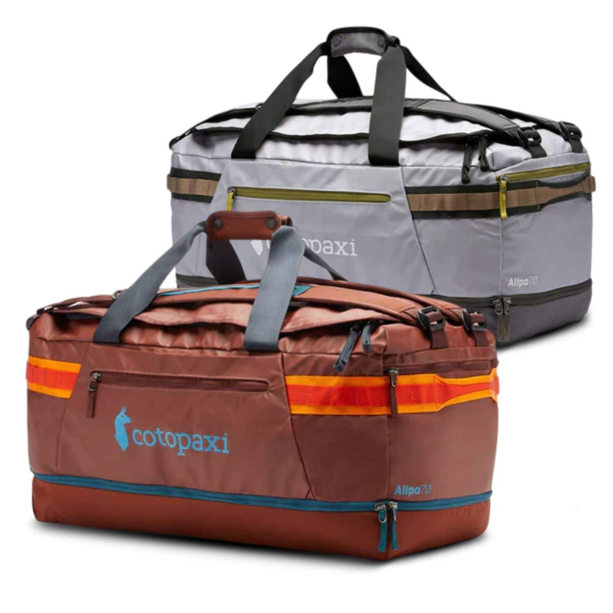 Cotopaxi Allpa Duffel Bag 70L - Recycled Fabric Expedition Duffel with Removable Backpack Straps and Organizational Compartments