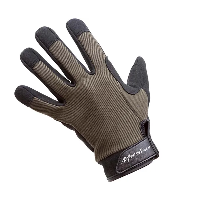 Metolius Talon Belay Glove -3/4 Finger Gray/Olive