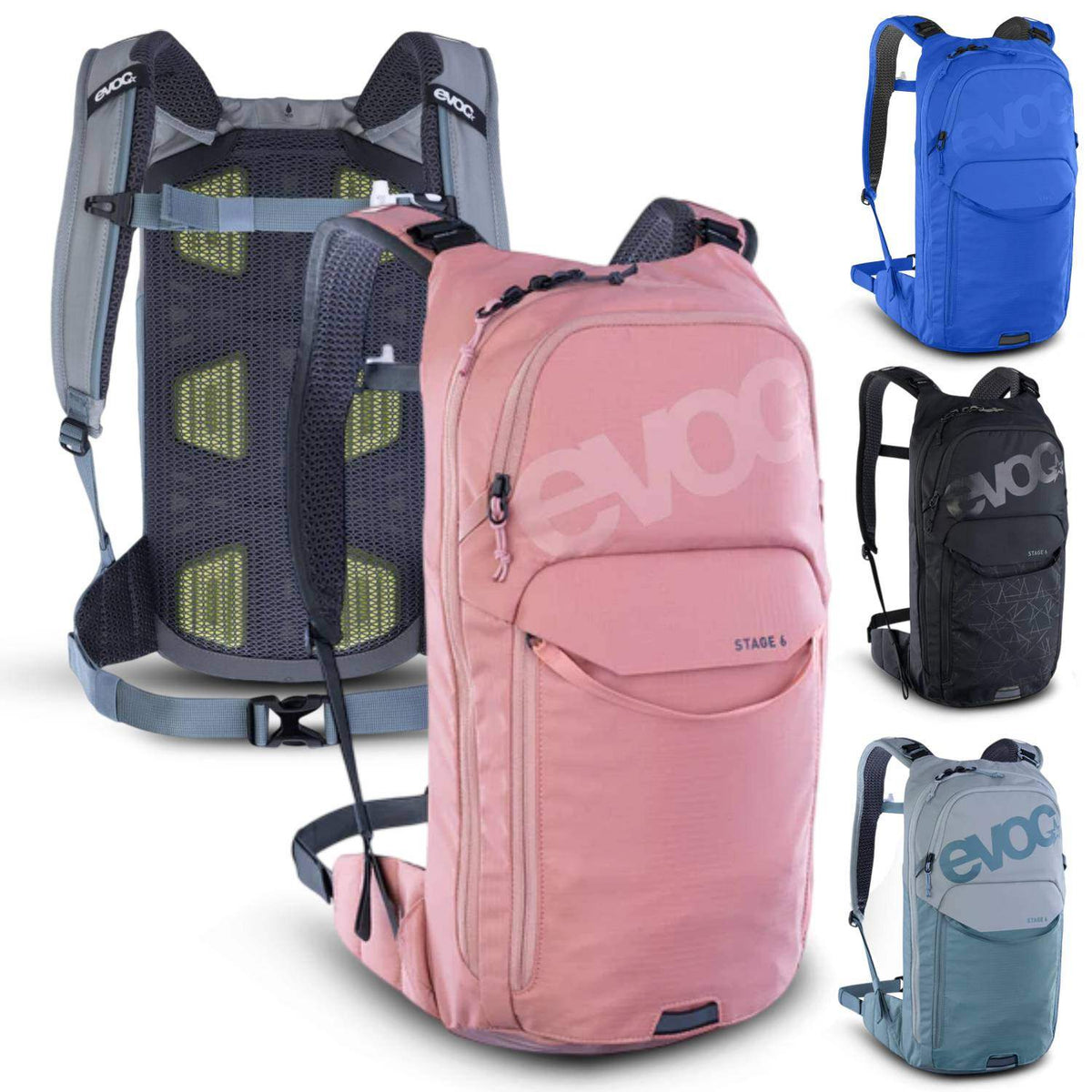 EVOC Stage 6 Hydration Bag w/ 2L Bladder Minimalist Mountain Biking Backpack with Hydration System