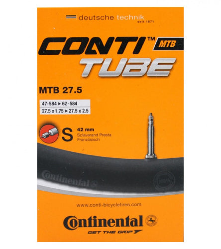 Continental Tube 26 x 1.75-2.5 – 42mm Presta Valve, Reliable Inner Tube for Mountain and Hybrid Bikes