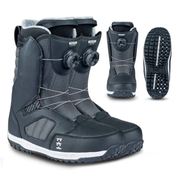 Rome Stomp BOA Men's / Unisex Snowboard Boots - Progression-Focused Snowboard Boot with Heat Moldable Liner and Medium Flex