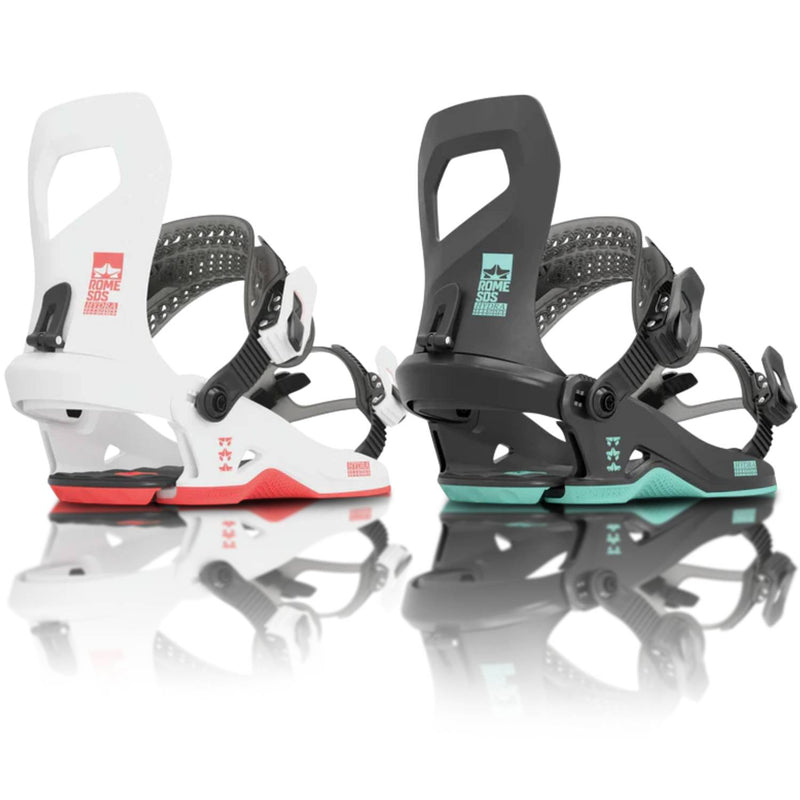 Rome Hydra Snowboard Bindings - Versatile Snowboard Binding with Adjustable Fit and Pro Flex Ankle Straps