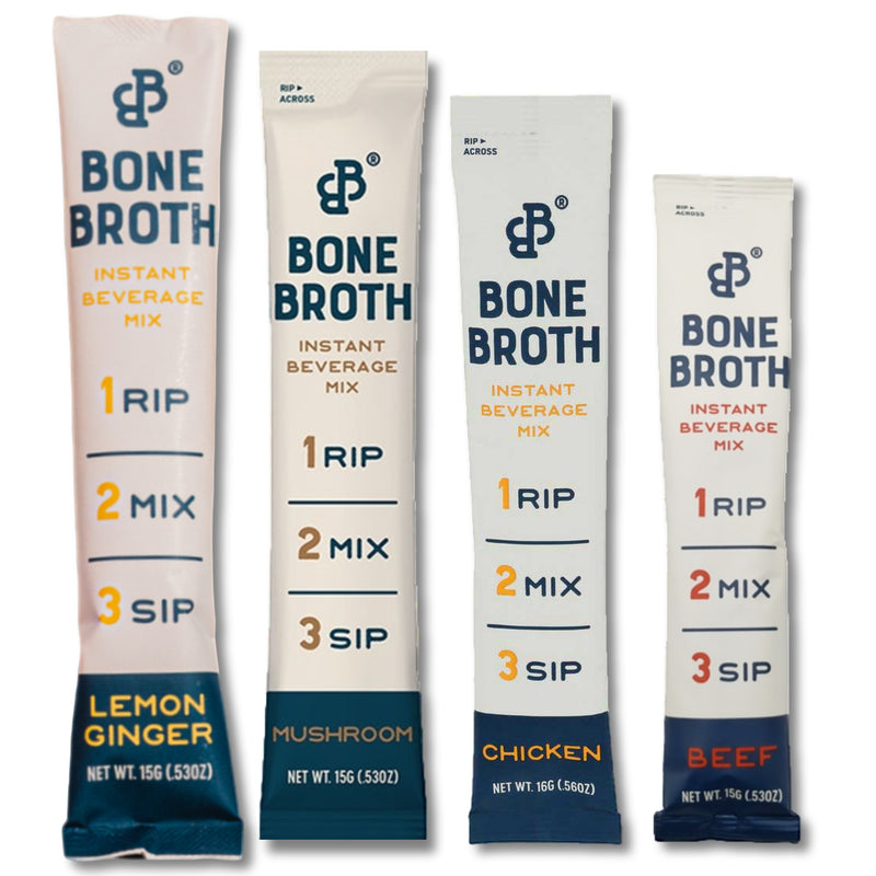 Bare Bones Bone Broth Instant Powdered Mix 10g Protein 15g Sticks