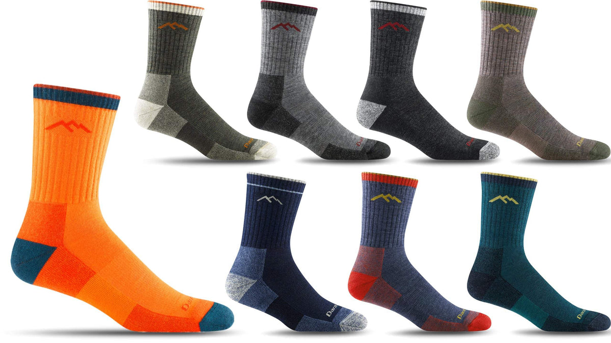 Darn Tough 1466 Hiker Micro Crew Midweight Socks - Men's - Durable Merino Wool, Moisture-Wicking, Arch Support for Thru-Hiking
