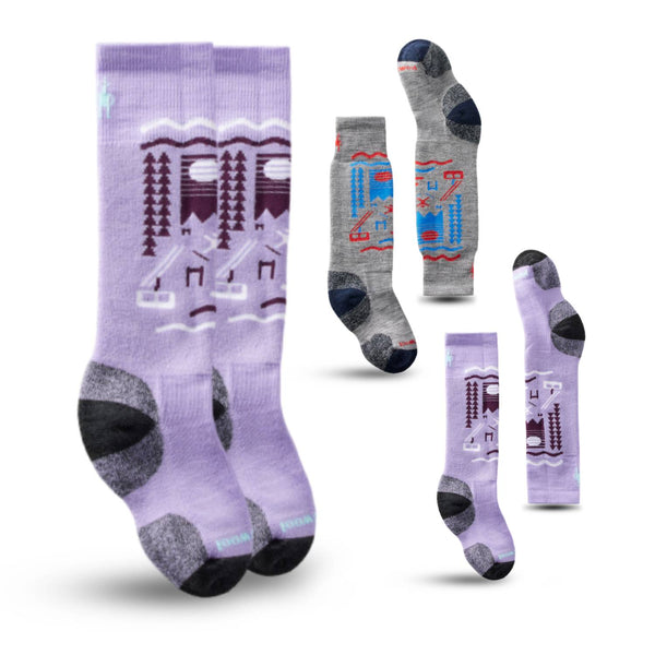 Smartwool Kids' Full Cushion Ski Day Over The Calf Socks | Gear Up for Snowy Adventures: Ultimate Comfort and Warmth for Kids on the Slopes