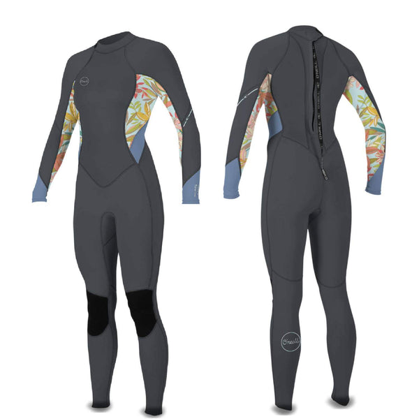 O'Neill Bahia 3/2MM Back Zip Full Women's Wetsuit – Flexible, Warm, and Durable for Surfing & Water Sports