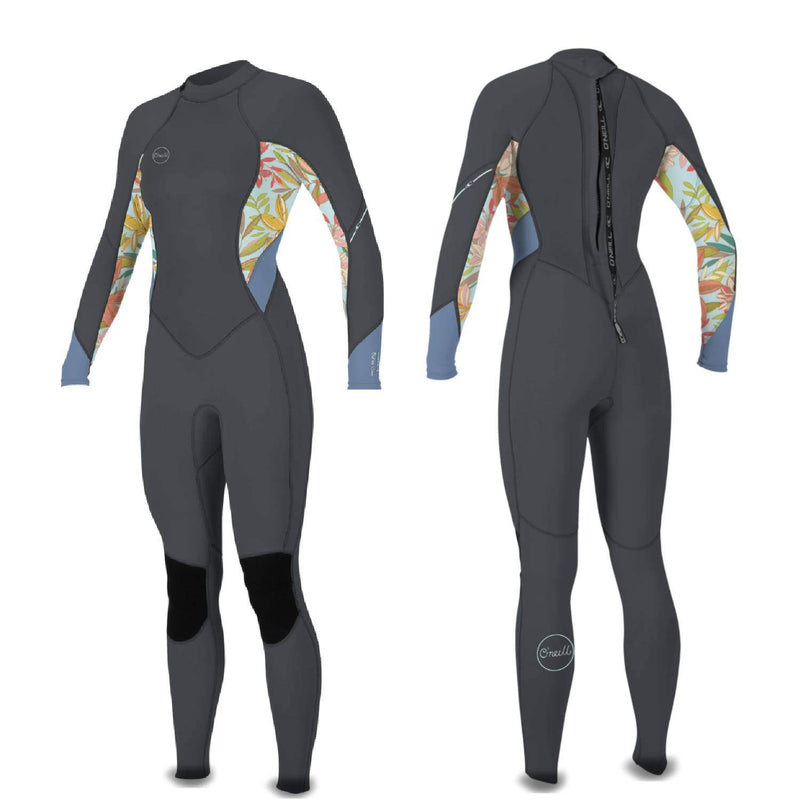 O'Neill Bahia 3/2MM Back Zip Full Women's Wetsuit – Flexible, Warm, and Durable for Surfing & Water Sports
