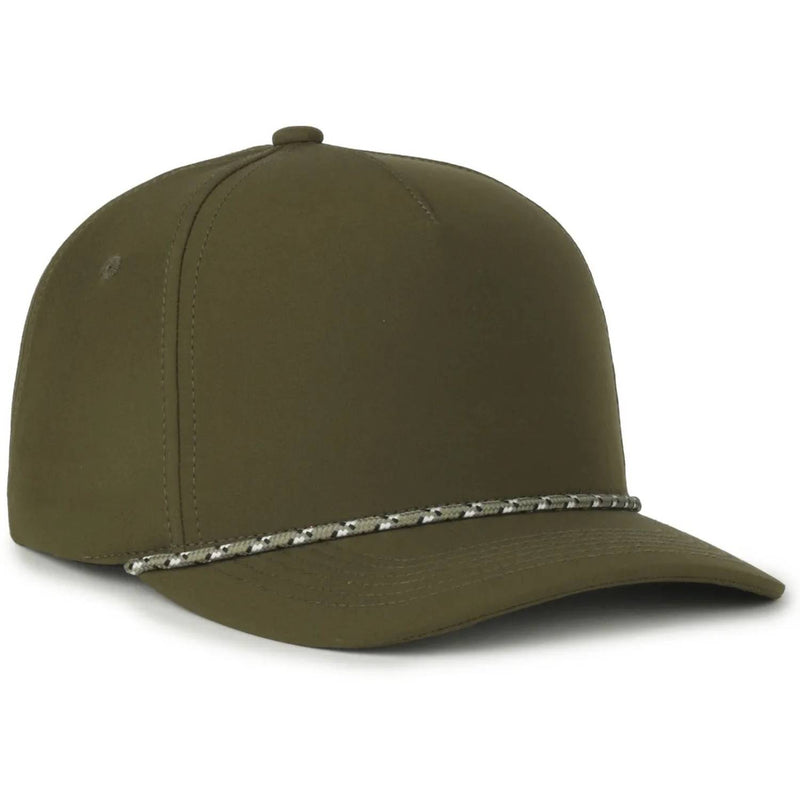 Outdoor Cap 550PF Performance 5-Panel Cap – High Crown Structured Hat with Moisture-Wicking Sweatband & Visor Cord