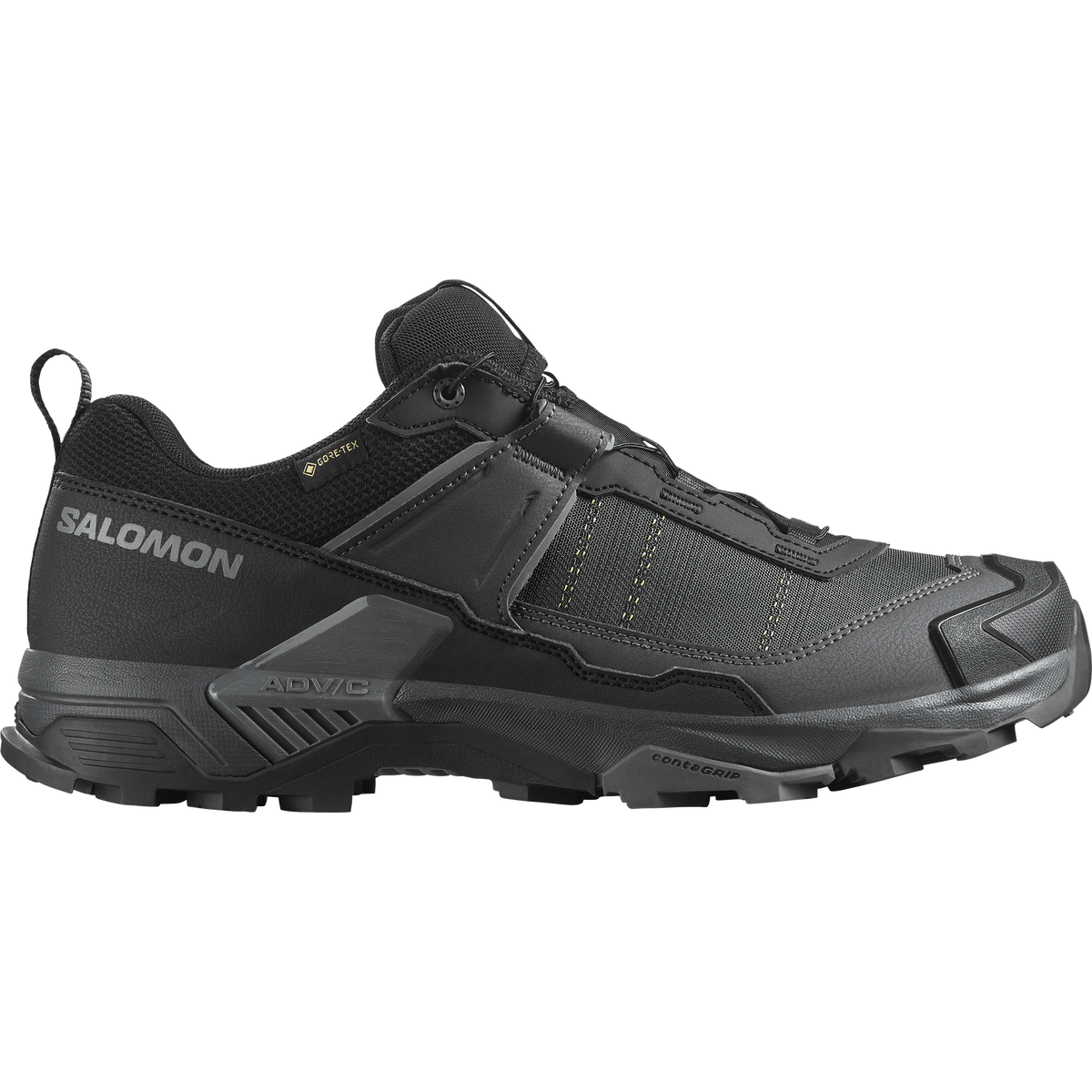 Salomon X Ultra 5 Wide GORE-TEX men's hiking shoe in Black/Asphalt/Castlerock
