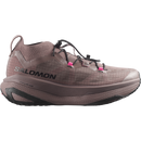 Salomon GRVL Concept gravel running shoe in IRON/BLACK/KNOCKOUT PINK - side view