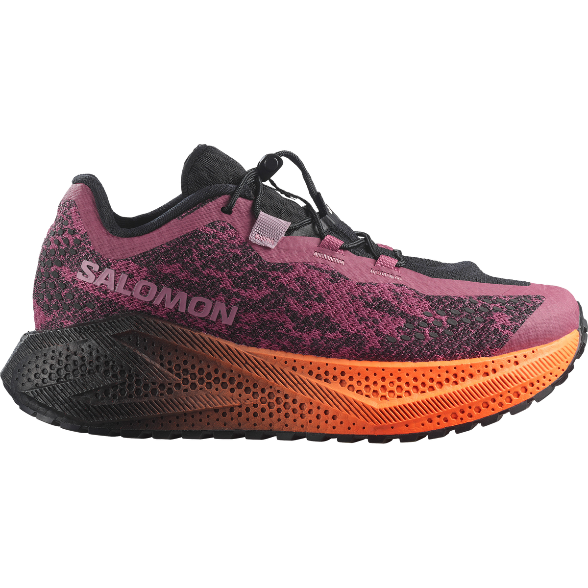 Salomon Aero Glide 4 GRVL women's gravel running shoe in Nocturne/Black/Dusky Orchid