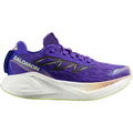 Salomon Aero Glide 4 women's road running shoe in Deep Blue/White/Butterfly
