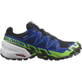 Salomon Spikecross 6 GTX winter trail running shoe in Black/Surf The Web/Green Gecko - Men's