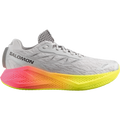 Salomon Aero Glide 4 men's road running shoe in Gray Violet/Safety Yellow/Black
