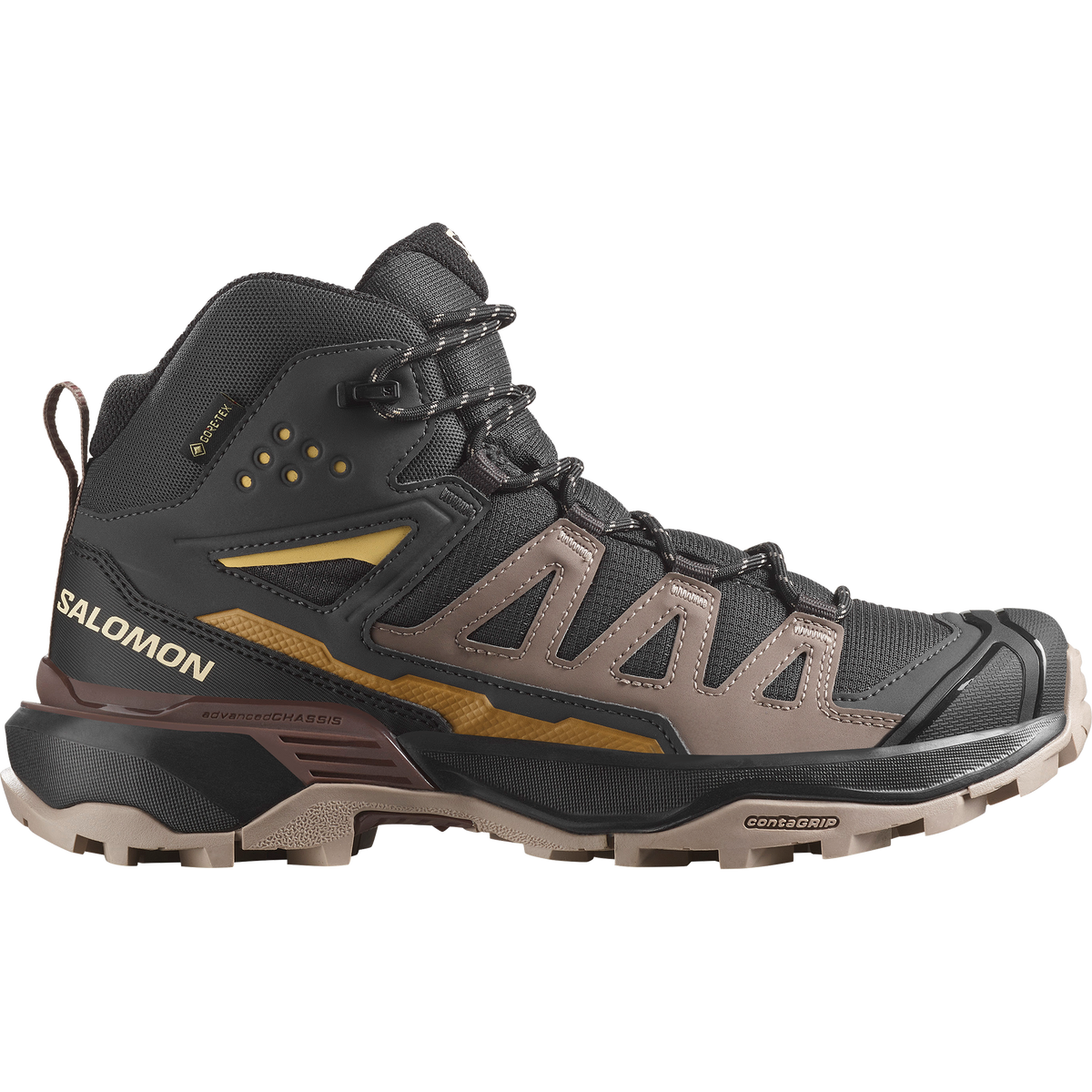 Salomon X Ultra 360 Mid GORE-TEX women's hiking shoe in PHANTOM/IRON/ETHEREA