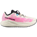 Salomon Aero Glide 4 GRVL men's gravel running shoe in Vanilla Ice/Knockout Pink/Black